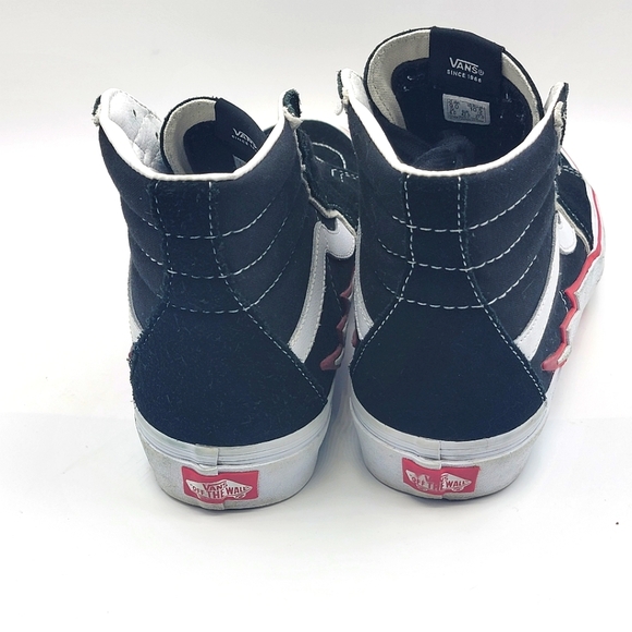 Vans Sk8-Hi Bolt Unisex Shoes Size 9, 10.5 Black/White #1204 - Picture 4 of 6